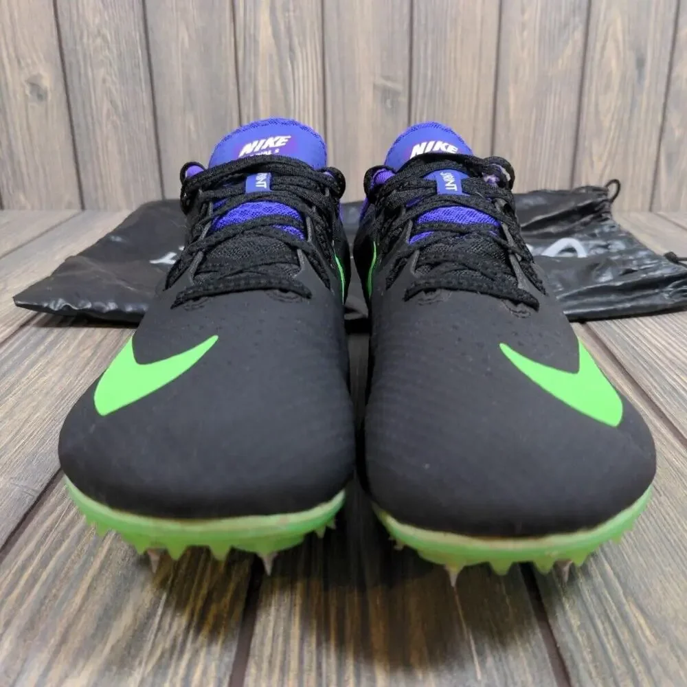 Nike Zoom Rival S Men Track Sprint Racing‎ Shoes Black Spikes Sz 11 806554-035